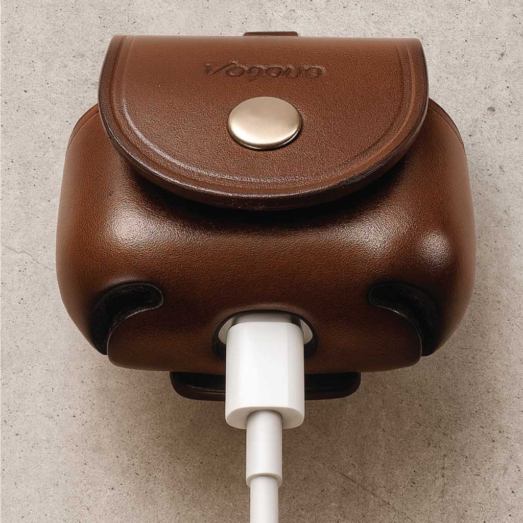 AirPods 4 Leather Case - Premium Italian Leather with Belt Loop & Carabiner