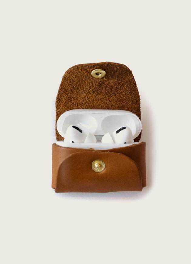 Leather AirPods Case - Premium PU Leather Protective Cover for AirPods 1 2 3 Pro