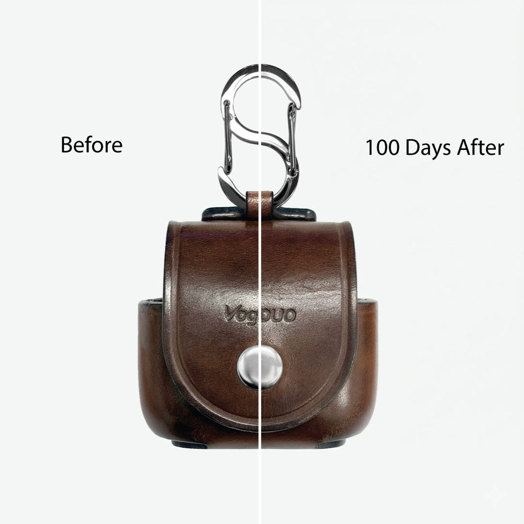 AirPods 4 Leather Case - Premium Italian Leather with Belt Loop & Carabiner