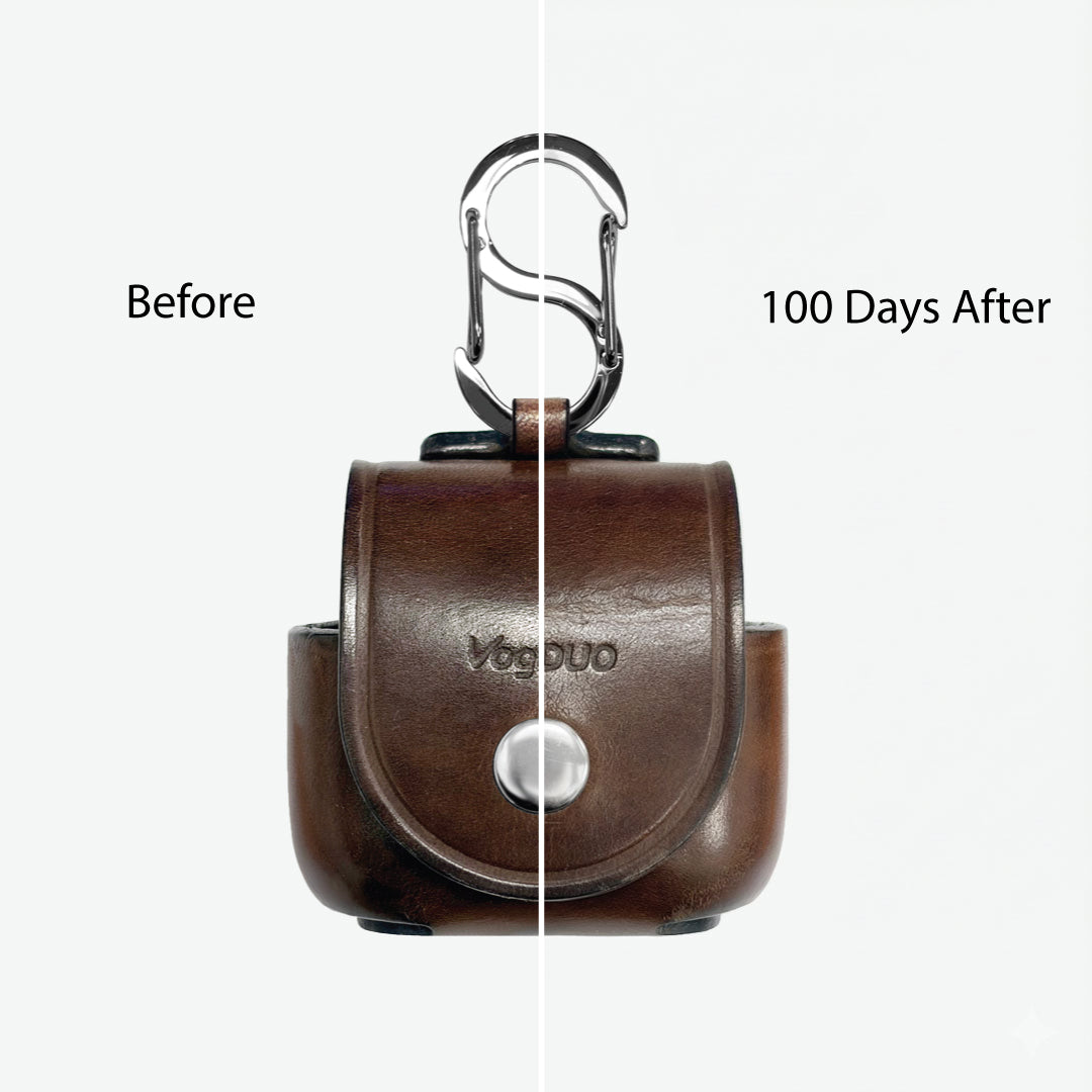AirPods 4 Leather Case - Premium Italian Leather with Belt Loop & Carabiner