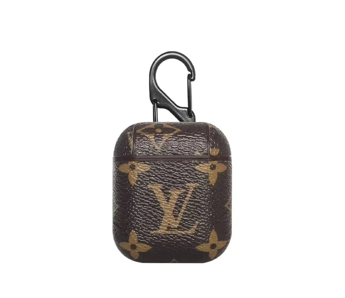 LV Style AirPods Case - Premium Silicone Protective Cover for AirPods 1 2 3 Pro