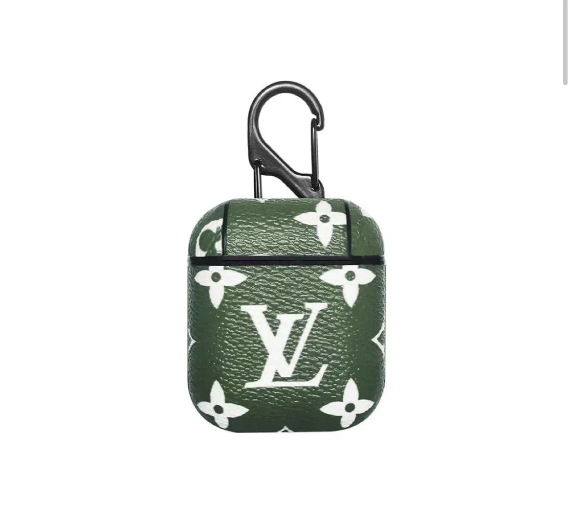 LV Style AirPods Case - Premium Silicone Protective Cover for AirPods 1 2 3 Pro