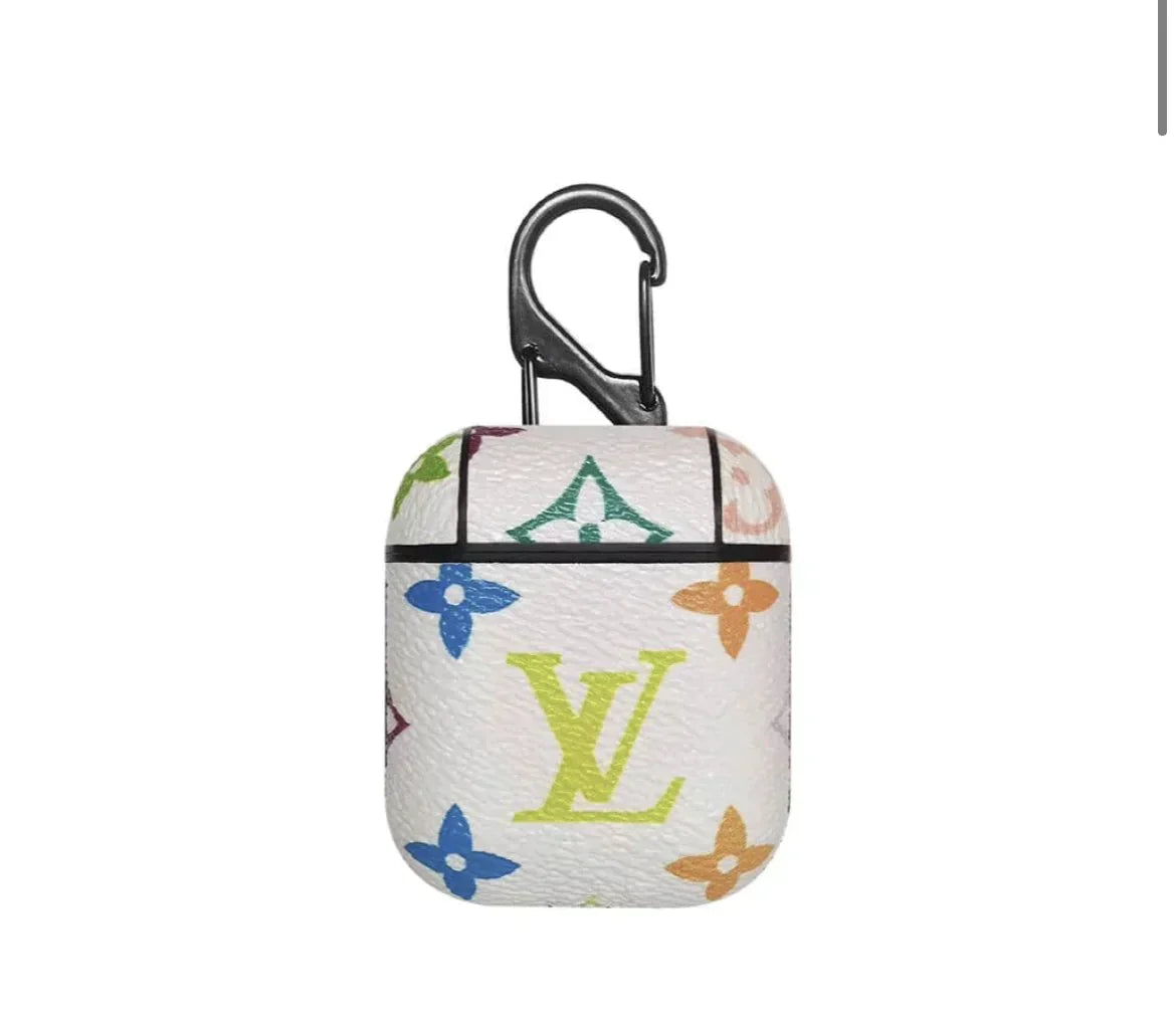 LV Style AirPods Case - Premium Silicone Protective Cover for AirPods 1 2 3 Pro