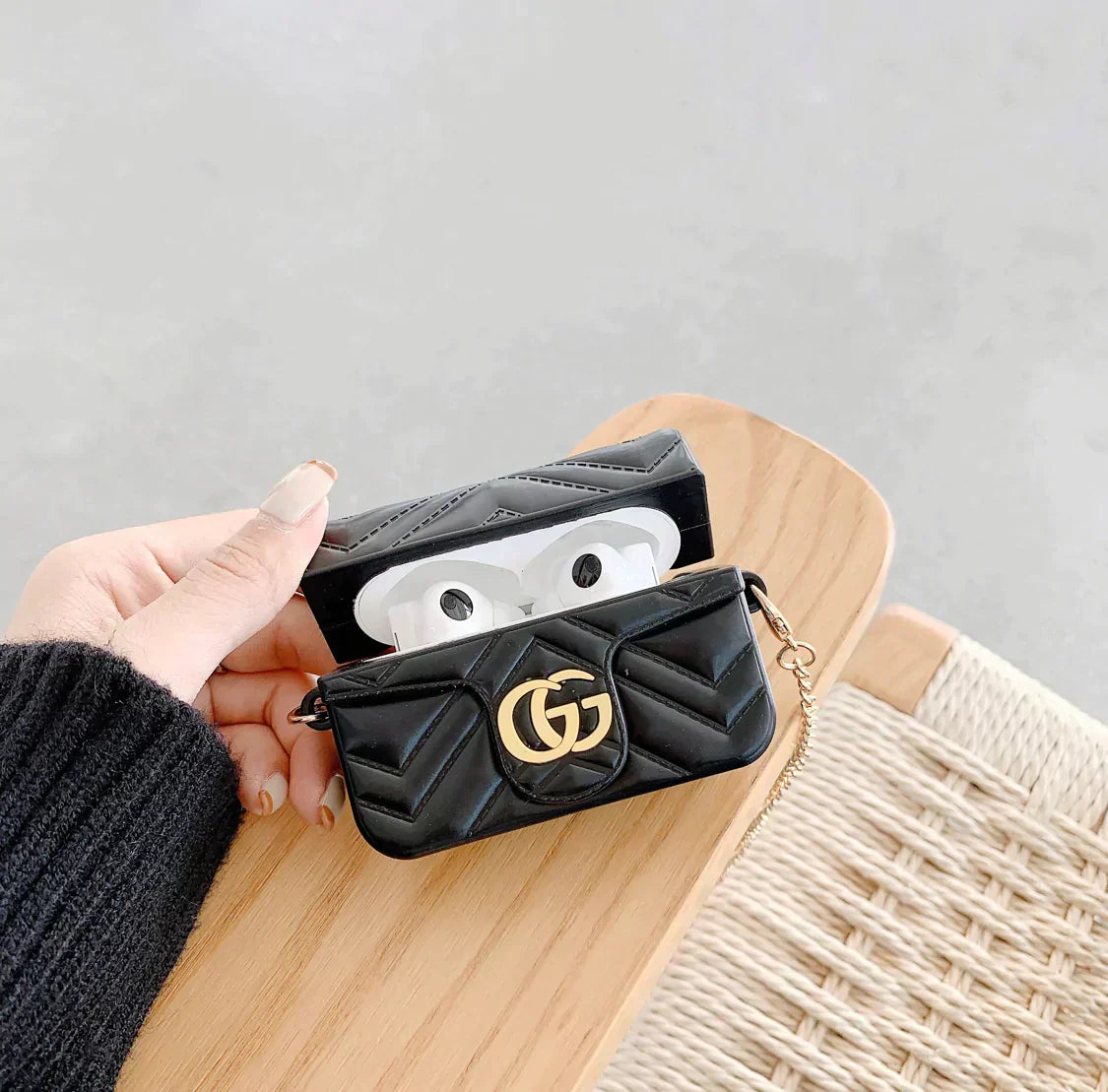 GG Style AirPods Case - Premium Silicone Protective Cover for AirPods 1 2 3 Pro