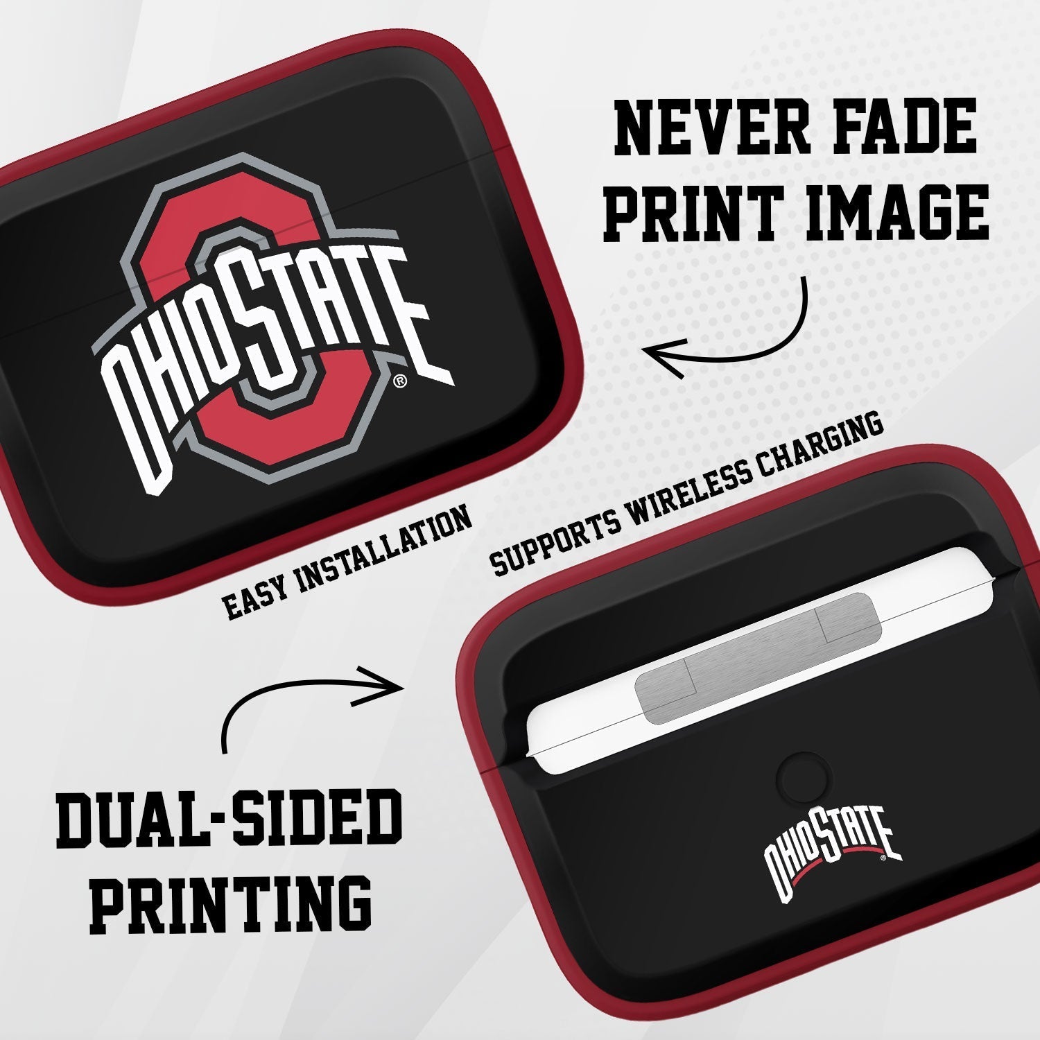 Ohio State Buckeyes HDX AirPods Pro Case - High Definition Protective Cover for AirPods Pro 1 & 2
