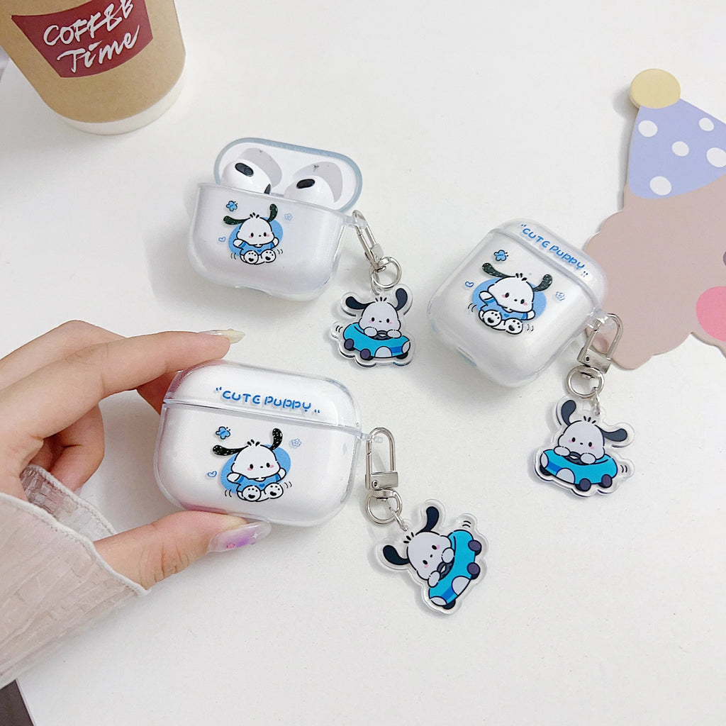 Car Pochacco AirPods Case - Transparent TPU Protective Cover for AirPods 1 2 3 4 Pro Pro2