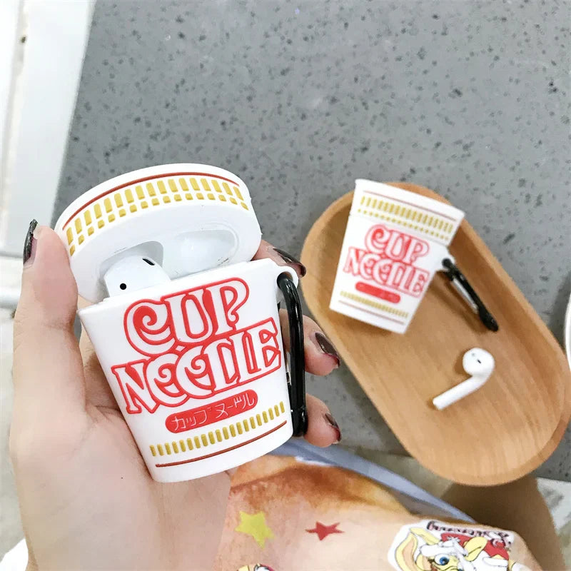 3D Snacks AirPods Case - Creative Sugar Drinks Cartoon Silicone Cover for AirPods 1 2 3 Pro