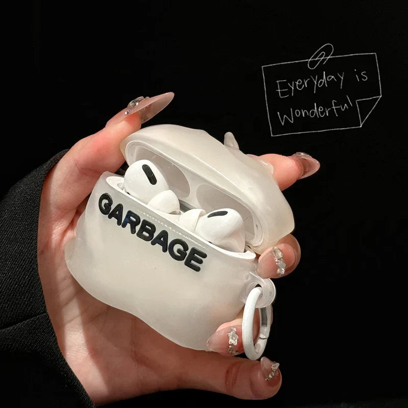 Personal Garbage Bag AirPods Case - Novelty Silicone Protective Cover for AirPods 1 2 3 4 Pro Pro2