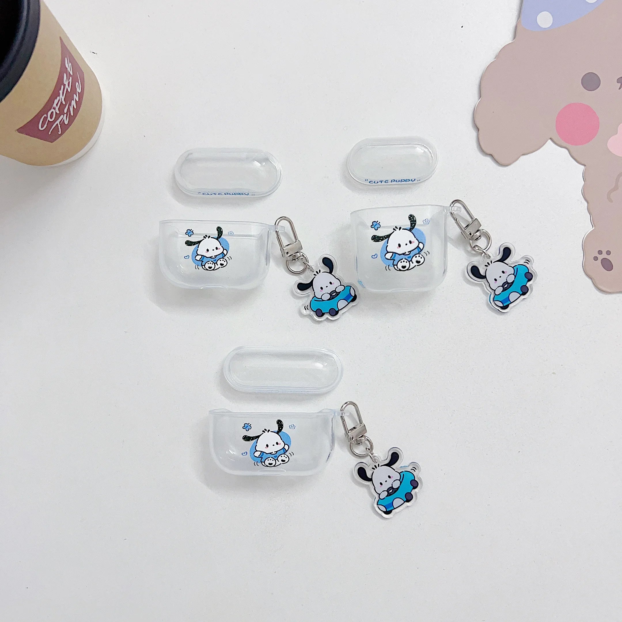 Car Pochacco AirPods Case - Transparent TPU Protective Cover for AirPods 1 2 3 4 Pro Pro2