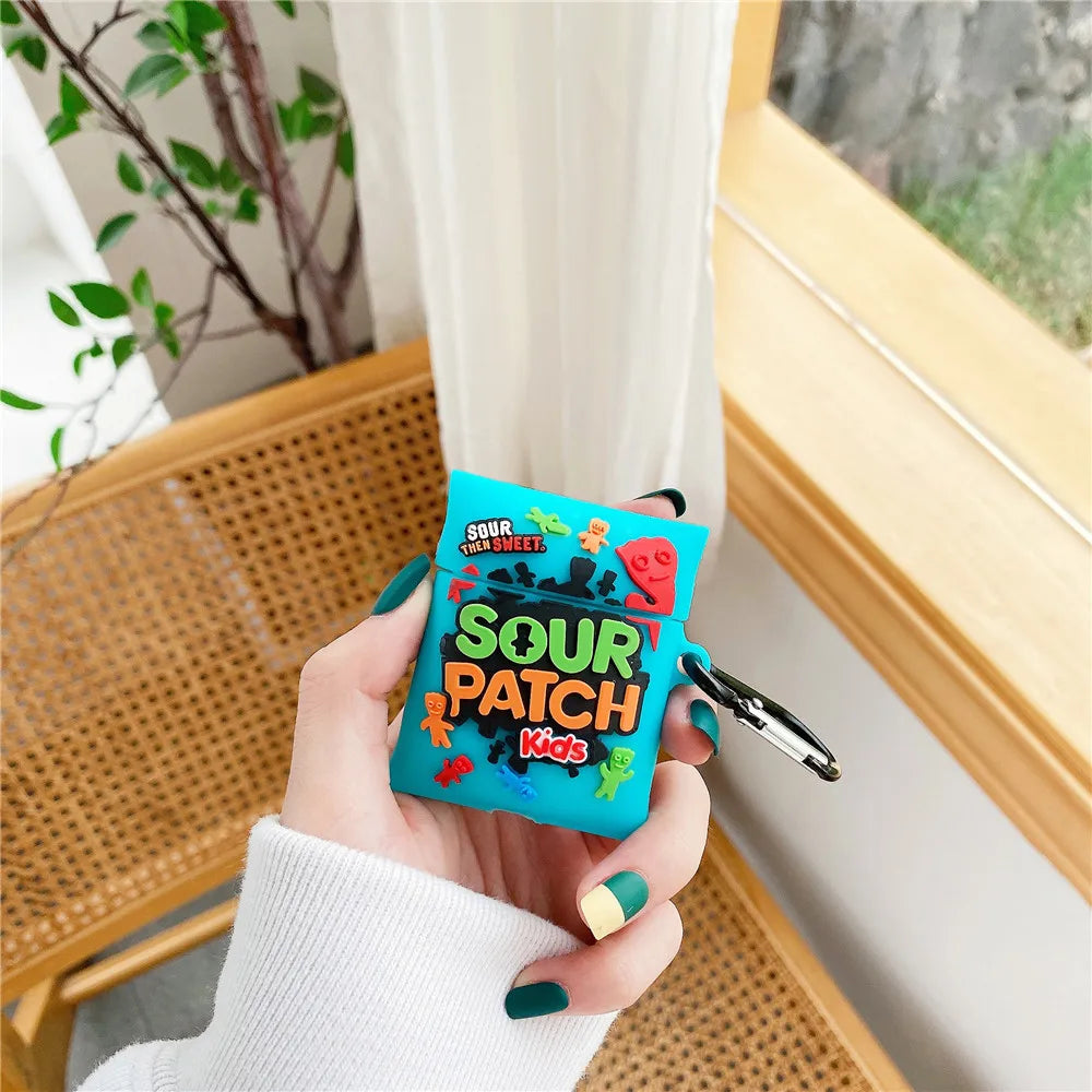 3D Snacks AirPods Case - Creative Sugar Drinks Cartoon Silicone Cover for AirPods 1 2 3 Pro