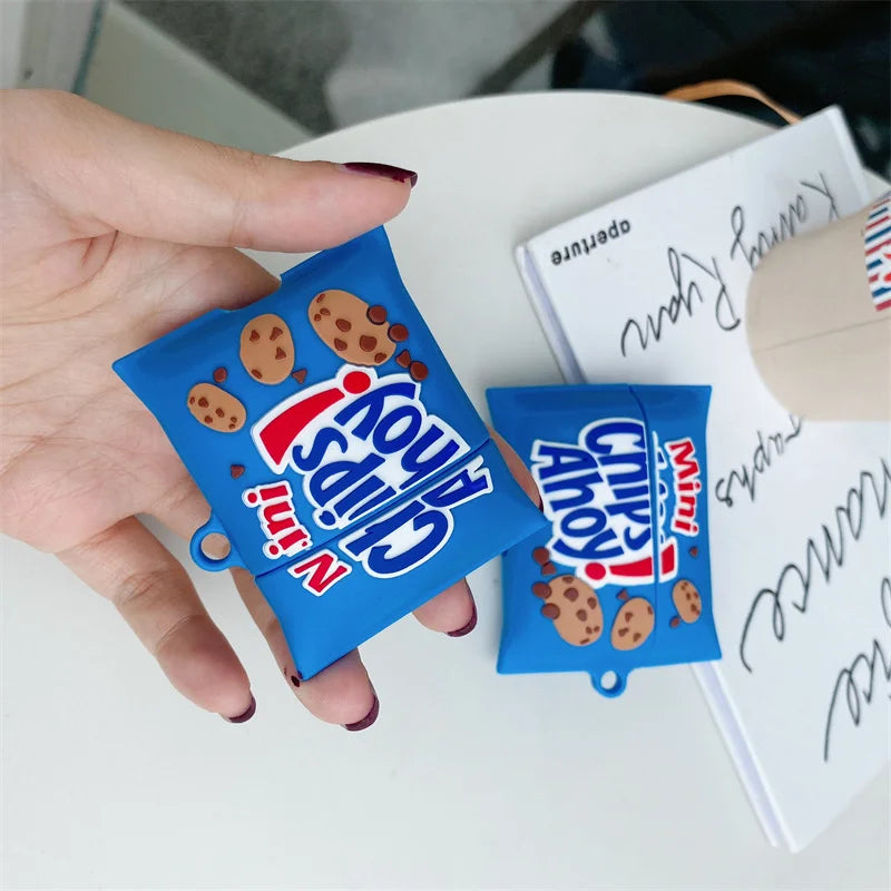 3D Snacks AirPods Case - Creative Sugar Drinks Cartoon Silicone Cover for AirPods 1 2 3 Pro