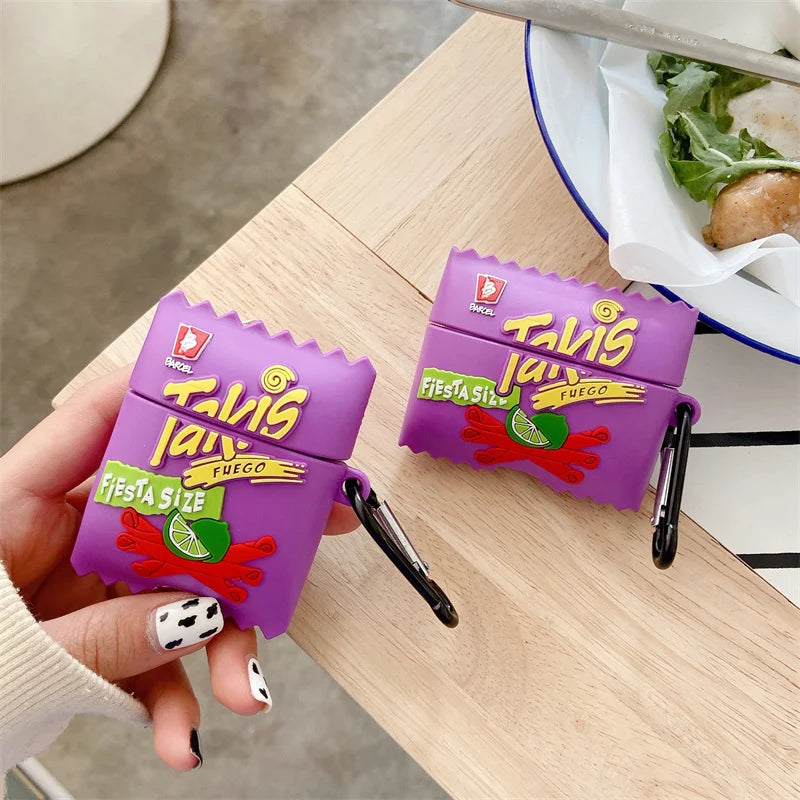 3D Snacks AirPods Case - Creative Sugar Drinks Cartoon Silicone Cover for AirPods 1 2 3 Pro