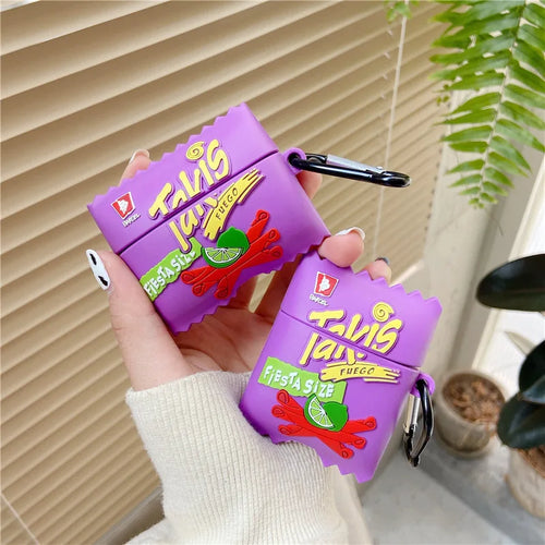 3D Snacks Candy Drinks AirPods Case - Silicone Protective Cover for AirPods 2 3 4 Pro Pro2