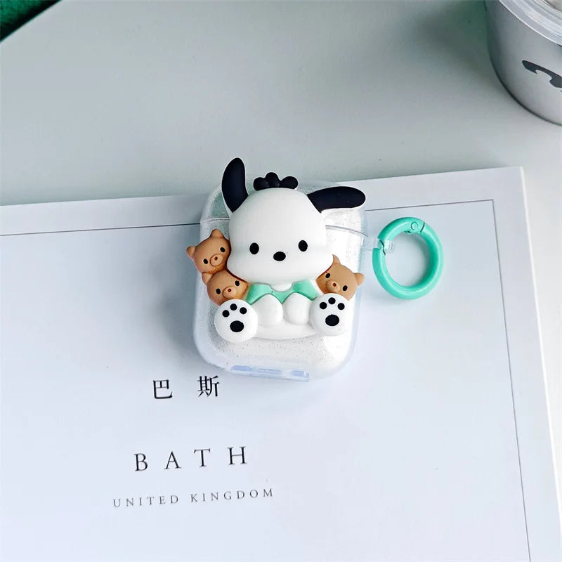 MINISO Pochacco AirPods Case - Cute Silicone Protective Cover for AirPods 1 2 3 Pro Pro2