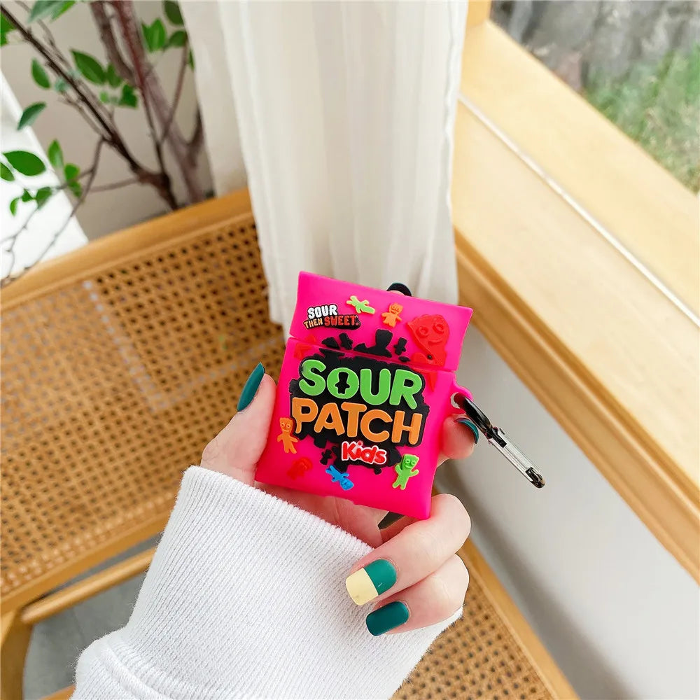 3D Snacks AirPods Case - Creative Sugar Drinks Cartoon Silicone Cover for AirPods 1 2 3 Pro