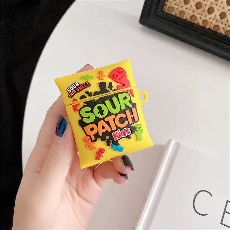 3D Snacks AirPods Case - Creative Sugar Drinks Cartoon Silicone Cover for AirPods 1 2 3 Pro