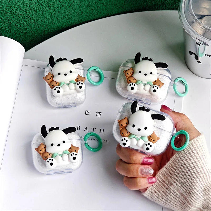 MINISO Pochacco AirPods Case - Cute Silicone Protective Cover for AirPods 1 2 3 Pro Pro2
