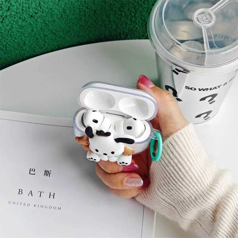 MINISO Pochacco AirPods Case - Cute Silicone Protective Cover for AirPods 1 2 3 Pro Pro2