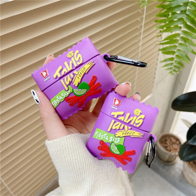 3D Snacks Candy Drinks AirPods Case - Silicone Protective Cover for AirPods 2 3 4 Pro Pro2