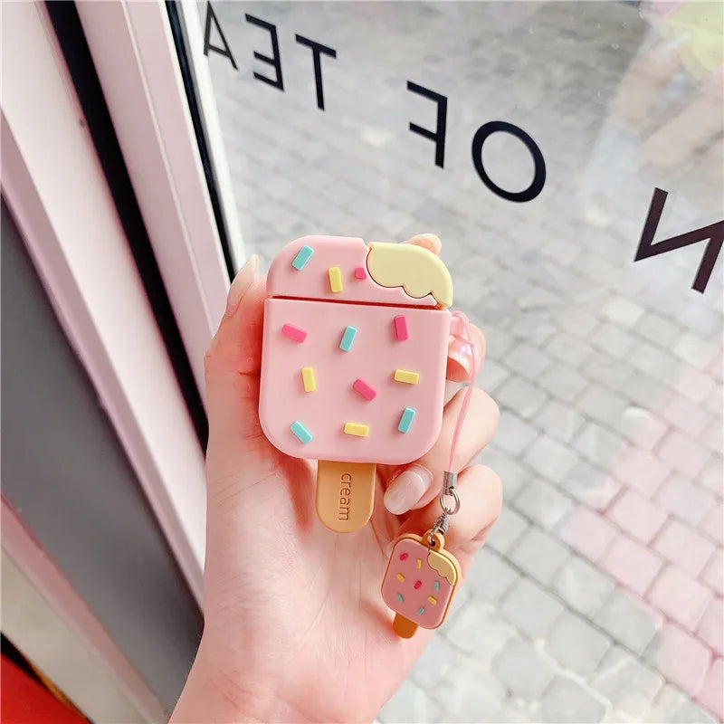 3D Snacks AirPods Case - Creative Sugar Drinks Cartoon Silicone Cover for AirPods 1 2 3 Pro